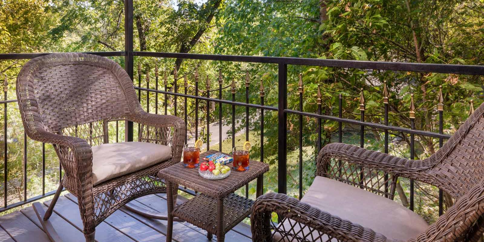 The Angel at Rose Hall Luxury Eureka Springs Hotel Private Deck