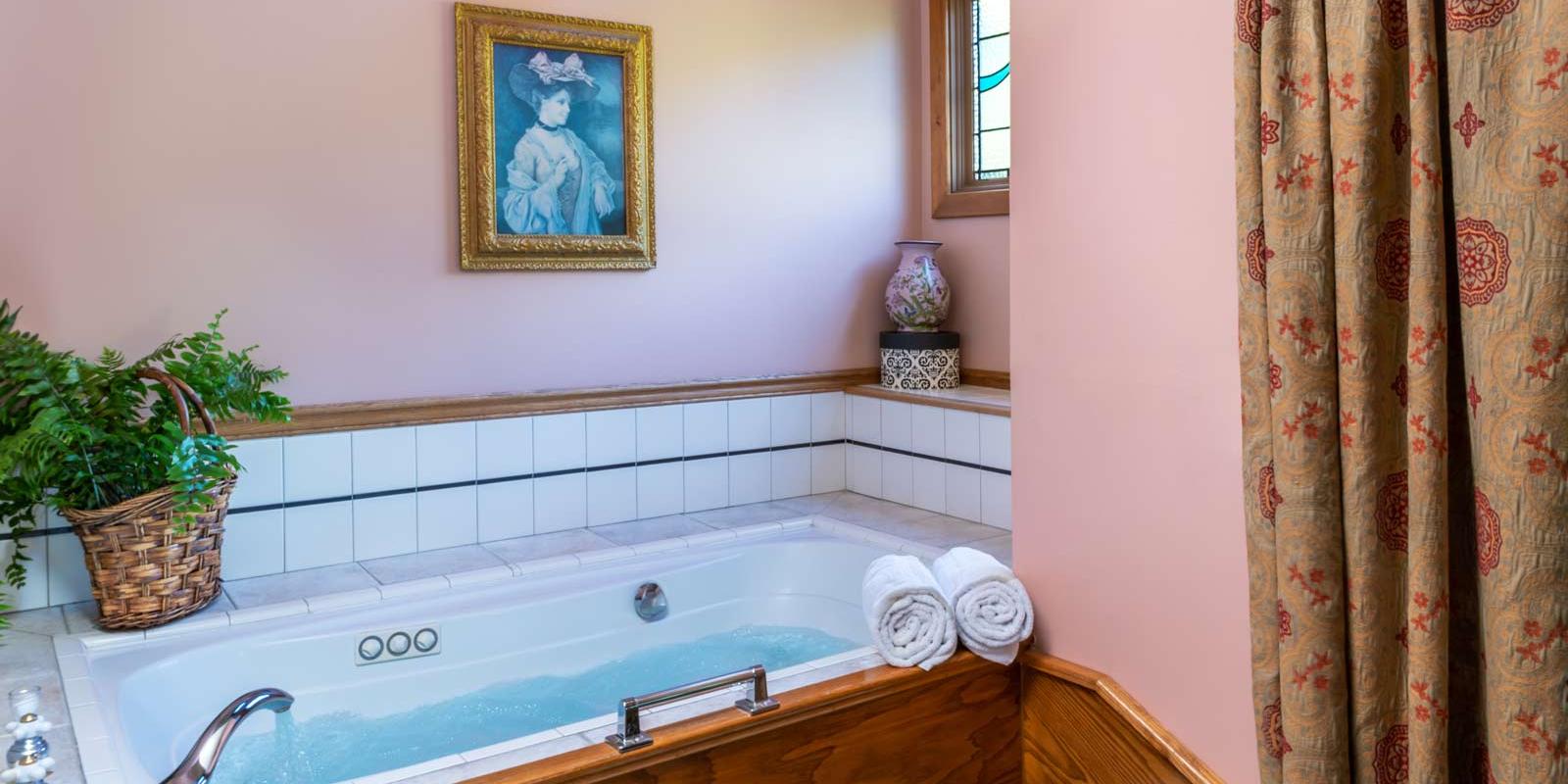 Ensuite Jetted Tub at Eureka Springs Hotel Angel at Rose Hall